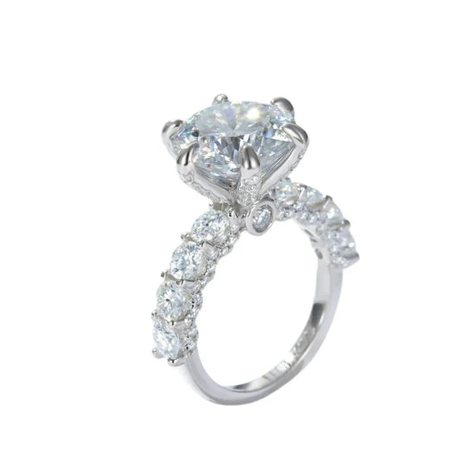 Damen Luxusring mit 5 Karat Voll-Moissanit im Schliff