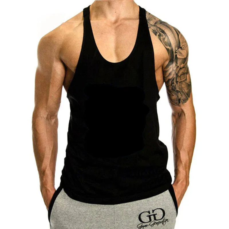 Gym Lockere Freizeit Muskel Sportweste Herren I-Form Tank Top Atmungsaktives ärmelloses T-Shirt