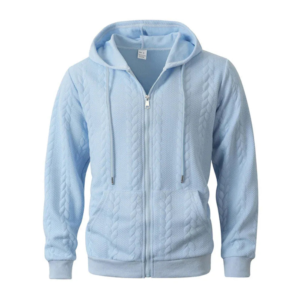 Sudadera casual con capucha, deportiva, de color liso y estampada para hombre