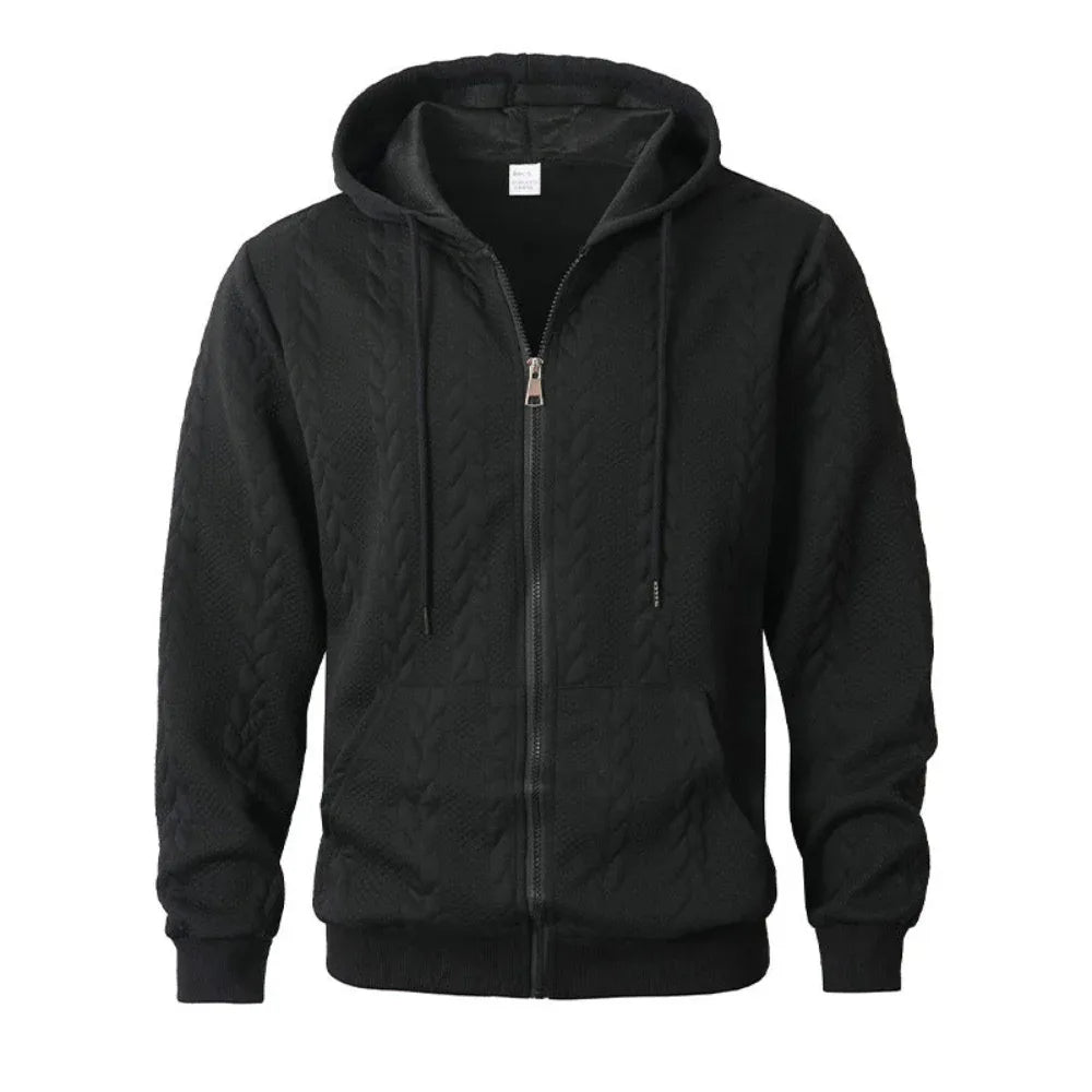 Sudadera casual con capucha, deportiva, de color liso y estampada para hombre