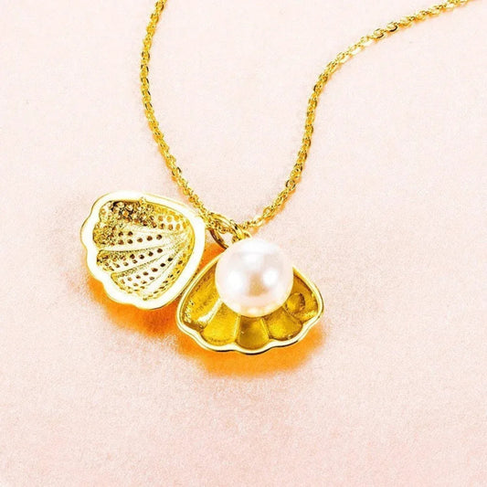Muschel-Perlenkette mit Strasssteinen Weibliche Zirkon-Temperament-Persönlichkeits-Schmuck für Frauen
