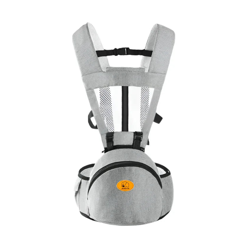 Bequeme, ergonomische Babytragen mit verstellbaren Gurten und großer Bauchtasche für Säuglinge und Kinder von 0-36 Monaten, Unisex