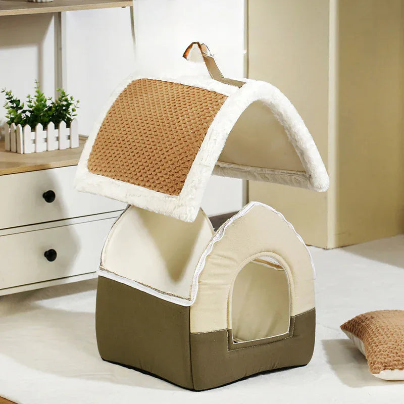 Faltbares Haustier-Katzen-Hundehaus Zwinger Sofa Bett Matte für kleine und mittelgroße Hunde, Katzen und andere Haustiere ähnlicher Größe