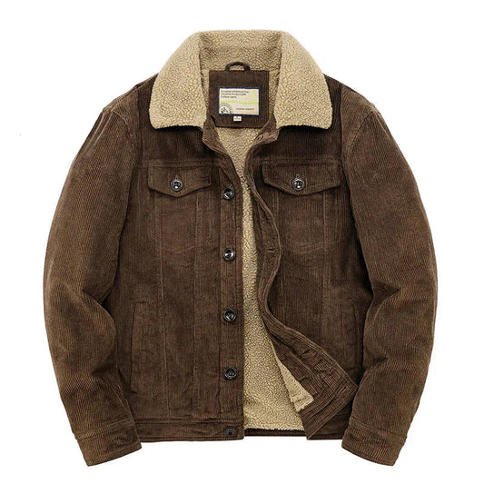 Herren-Kurzjacke, Fleece-gefüttert, wattierter Baumwollmantel