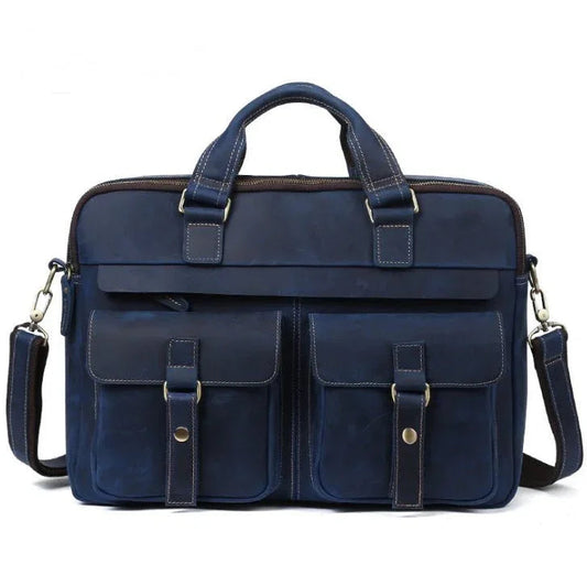Echtes Leder Herren Umhängetasche Laptoptasche Aktentasche