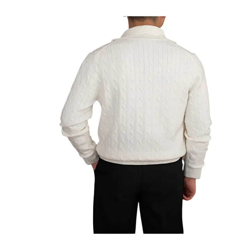 Pullover mit halboffenem Kragen