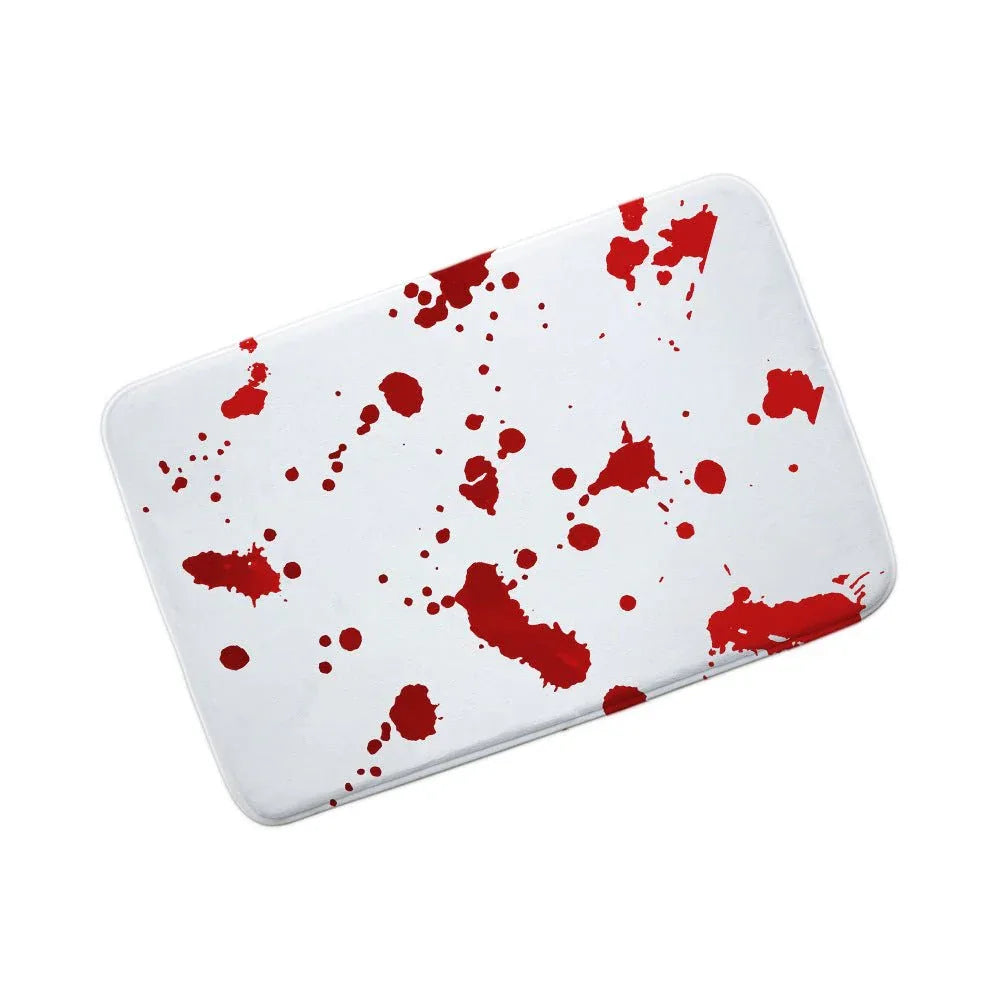 Halloween Blutfußabdrücke Wasserabsorbierende rutschfeste Badezimmerteppichmatte