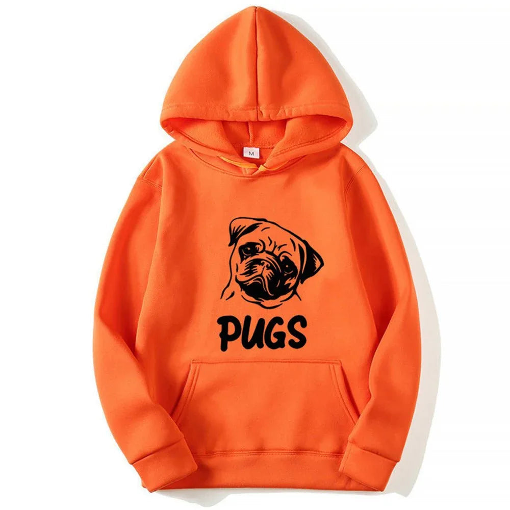 Hip Hop Mops Bedruckter Unisex Hoodie