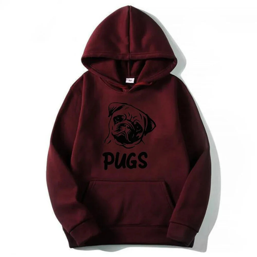 Hip Hop Mops Bedruckter Unisex Hoodie