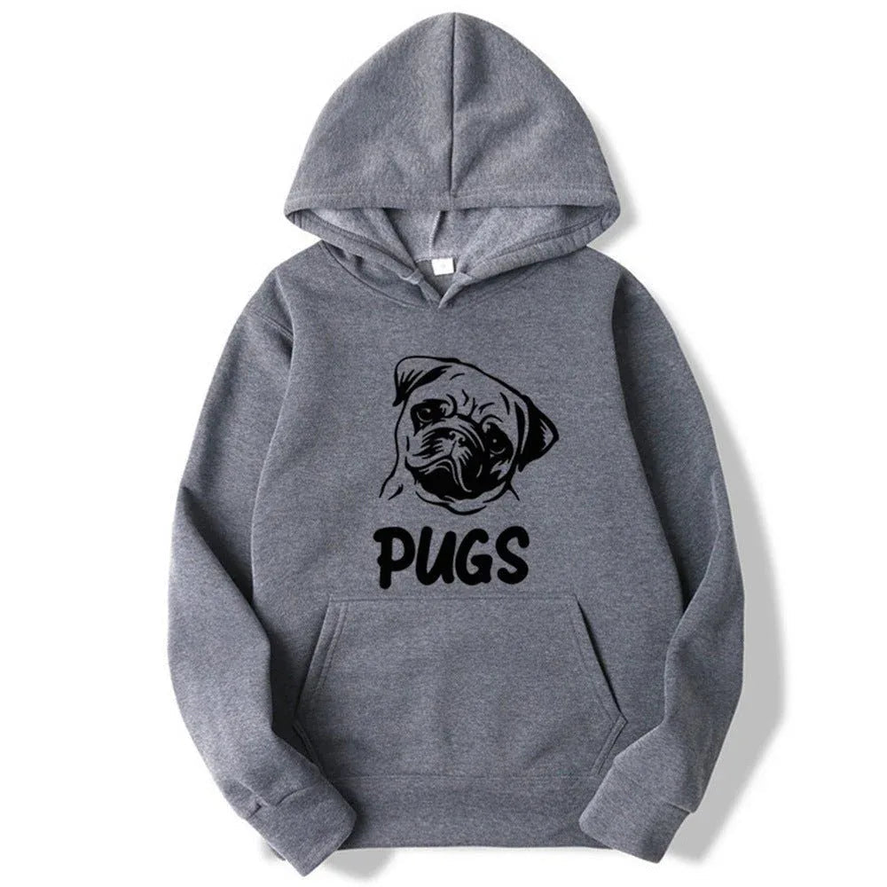 Hip Hop Mops Bedruckter Unisex Hoodie