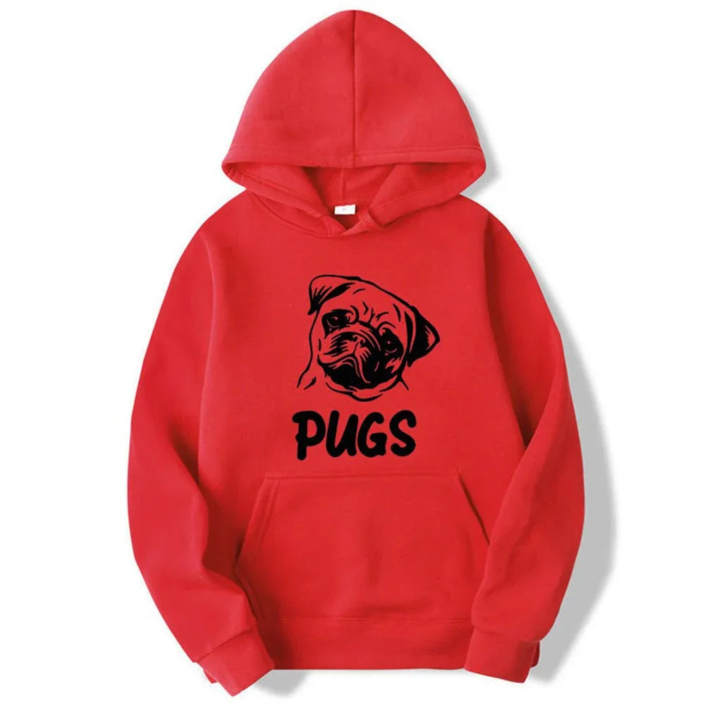 Hip Hop Mops Bedruckter Unisex Hoodie