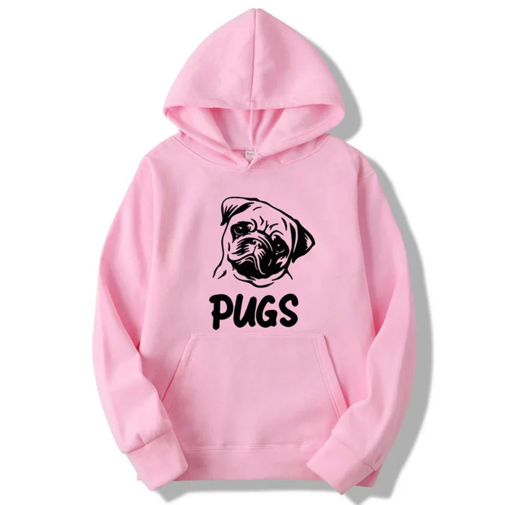 Hip Hop Mops Bedruckter Unisex Hoodie
