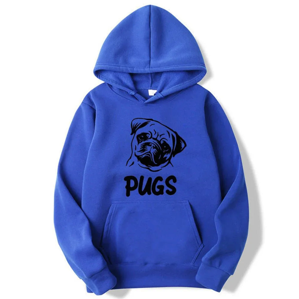 Hip Hop Mops Bedruckter Unisex Hoodie