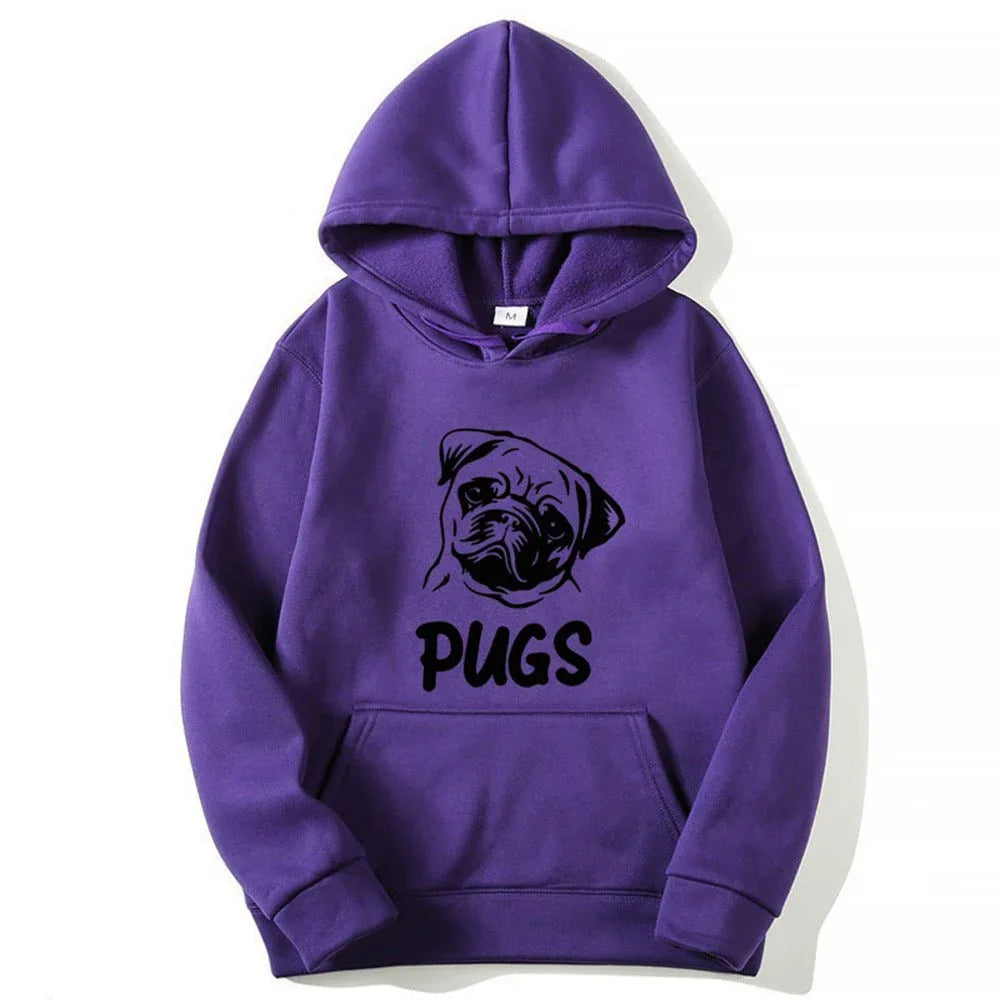 Hip Hop Mops Bedruckter Unisex Hoodie