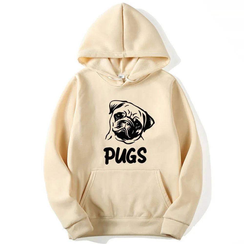 Hip Hop Mops Bedruckter Unisex Hoodie