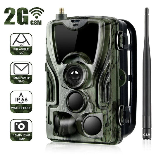 Jagd-Wildkamera Fotofalle HC801A Nachtsicht Auslöser Überwachung 1080P 16MP