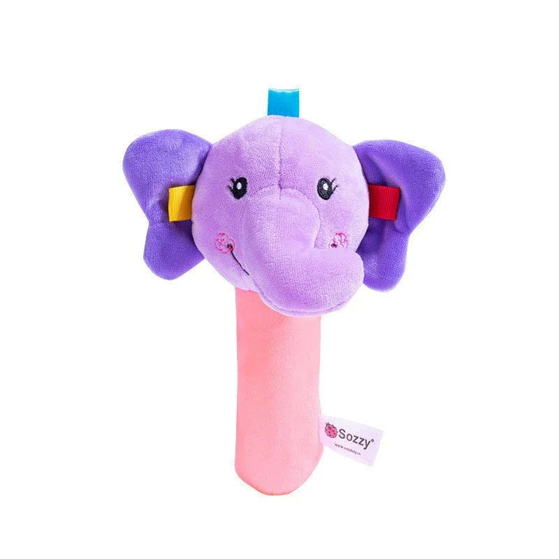Interactive Animal Plush Rattle Toys For Kids Babies
