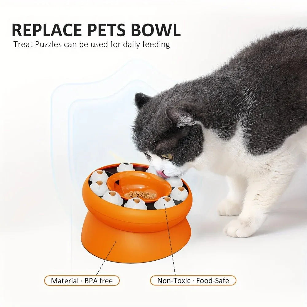 Interaktives Puzzle für Katzen, Futterspender-Spielzeug für Haustiere