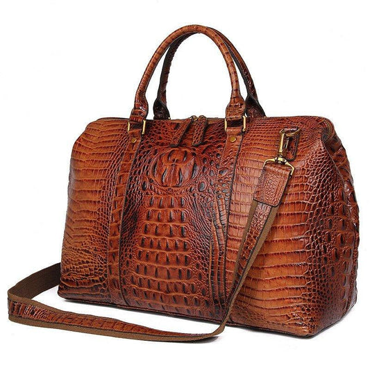 Leder Duffle Wochenend-Reisetasche für Herren