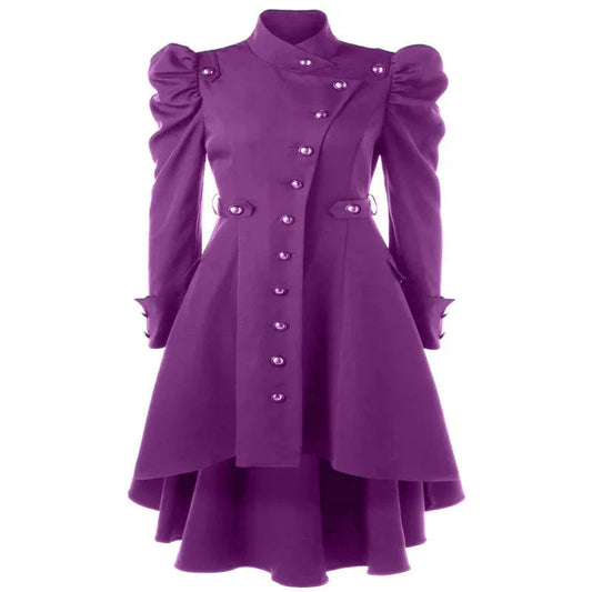 Long Dress With Stand-Up Collar