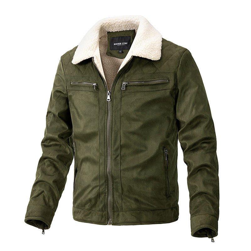 Herren Strickjacke aus Fleece für Herbst und Winter
