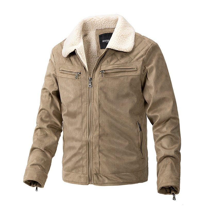 Herren Strickjacke aus Fleece für Herbst und Winter