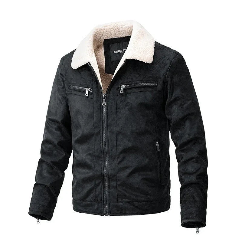 Herren Strickjacke aus Fleece für Herbst und Winter