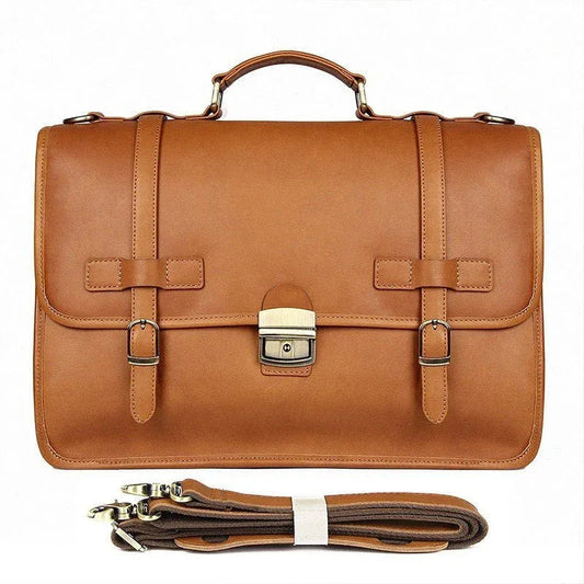 Herren exquisite Leder Aktentasche Umhängetasche