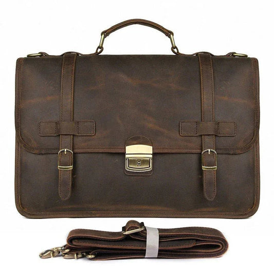 Herren exquisite Leder Aktentasche Umhängetasche