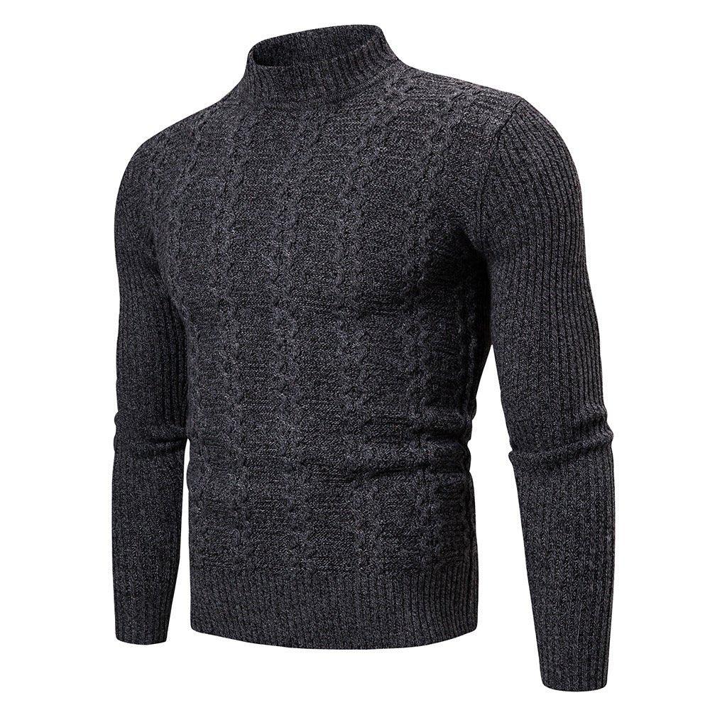 Herrenmode-Trend: Gedrehter langärmeliger Freizeit-Sportpullover