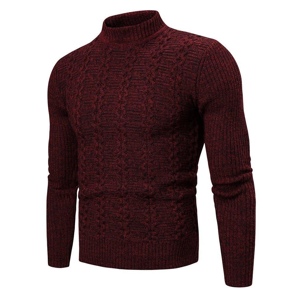 Herrenmode-Trend: Gedrehter langärmeliger Freizeit-Sportpullover