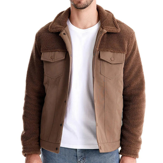 Herren Fleecejacke Modischer Winter- und Herbstmantel
