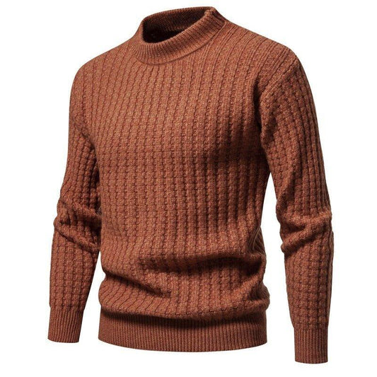 Suéteres de punto de cuello redondo para hombre, a la moda