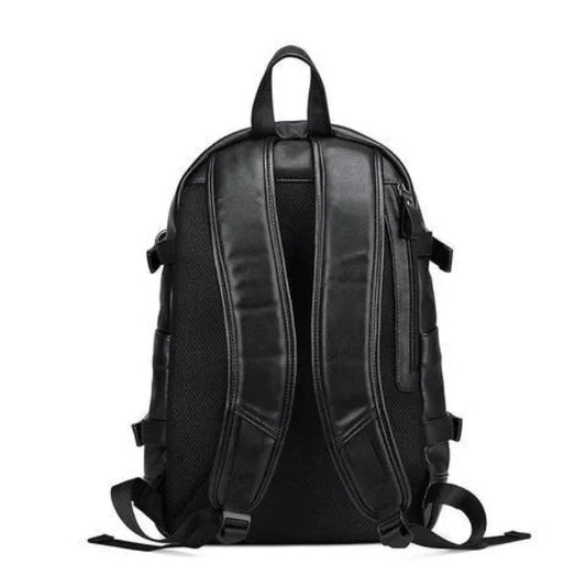 Herren USB Lade Rucksack aus Leder