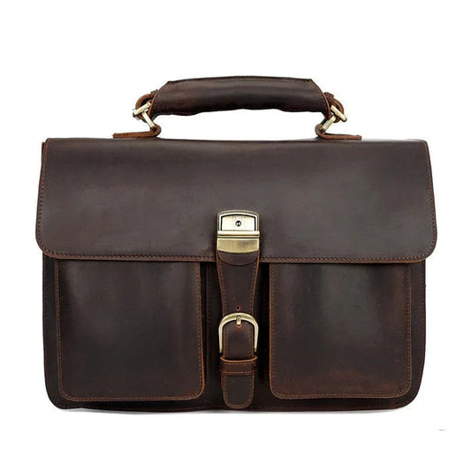 Herren Messenger Leder Aktentasche