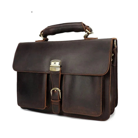 Herren Messenger Leder Aktentasche