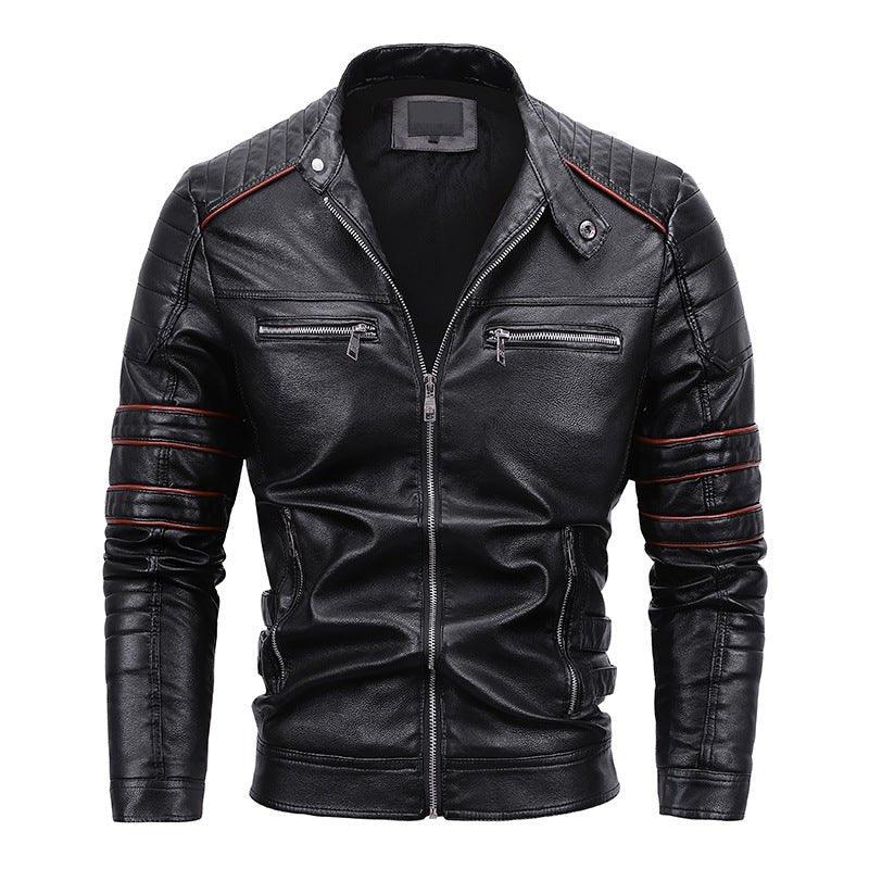 Herren-Motorrad-Lederjacken mit Teddyfutter
