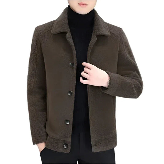 Kurze warme Winterjacke für Herren