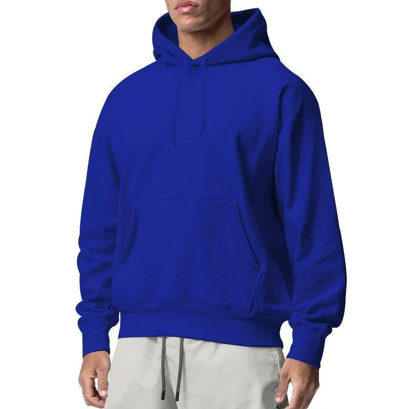 Herren Sportliche Kapuzenpullover aus Fleece, einfarbig, leger