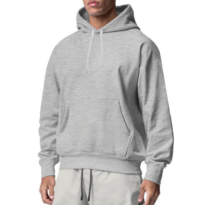 Herren Sportliche Kapuzenpullover aus Fleece, einfarbig, leger