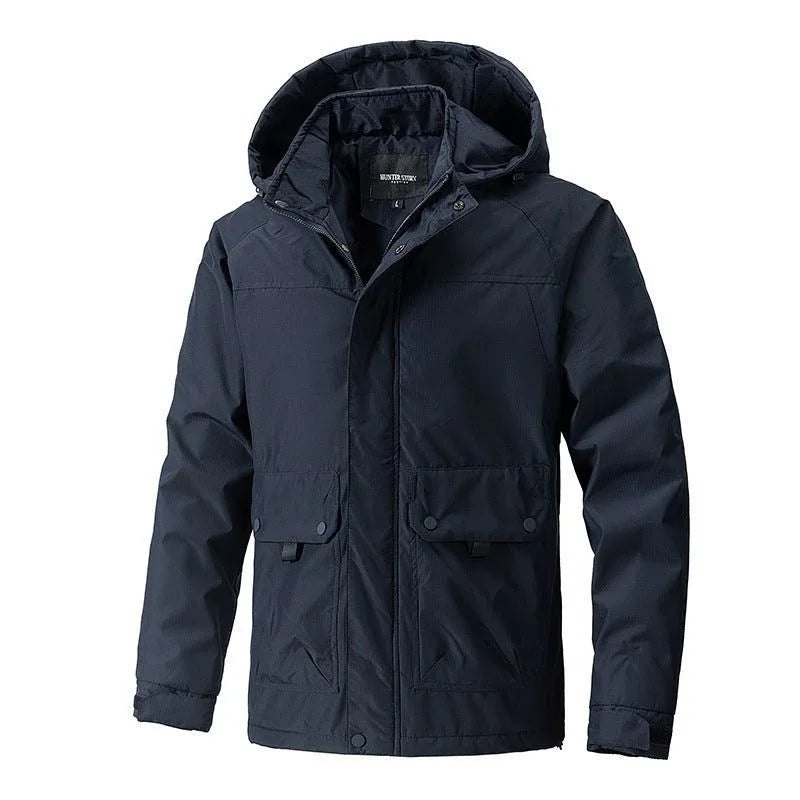 Polyester Hooded Loose Fit Warm Winter & Autumn Jacket