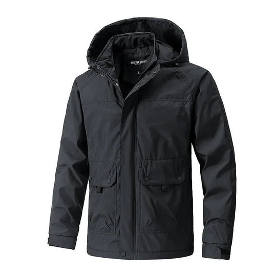 Polyester Kapuzenjacke Locker Sitzend Warm für Winter & Herbst