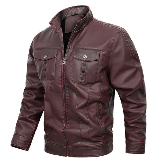 PU-Lederjacke für Herren (Frühling und Herbst)