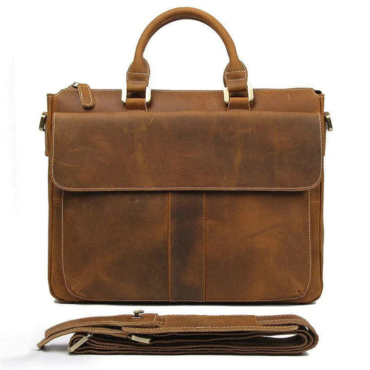 Retro Leder Umhängetasche Aktentasche Schultertasche für Herren
