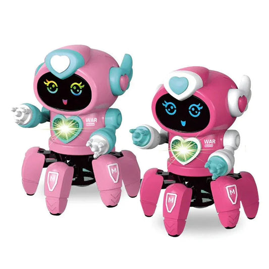 Intelligente elektronische Sechs-Klauen-Tanz-LED-Musikroboter-Spielzeuge für Kinder, Geburtstagsgeschenk
