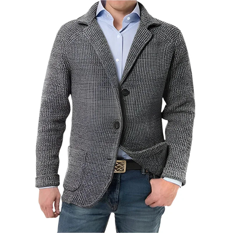 Stehkragen Cardigan Lässige Strickpullover