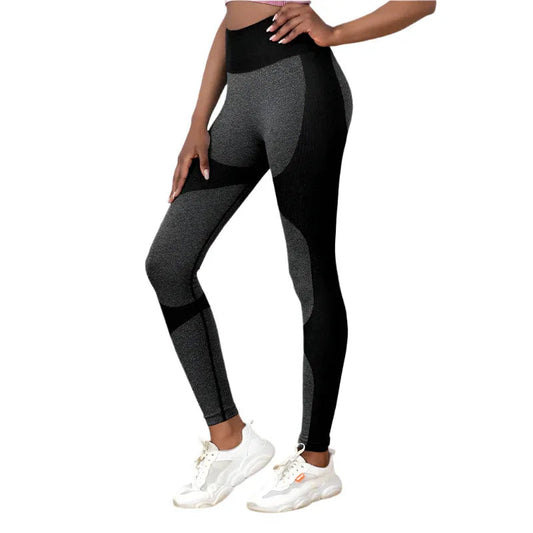 Gestreifte Yoga-Hose Hoher Bund Nahtlose Leggings Po-Lifting Schnelltrocknend Lauf-Sport-Fitness-Tights Damen-Fitnesskleidung