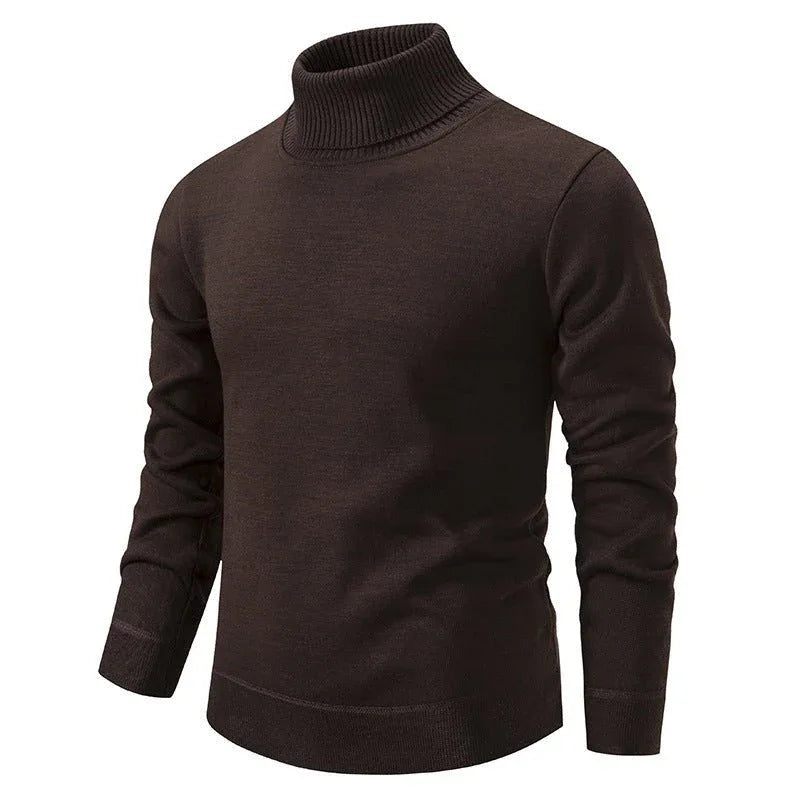 Dicker warmer gestrickter Rollkragenpullover für Herren