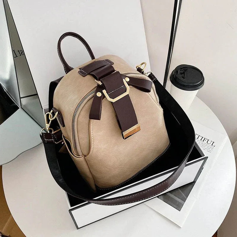 Trendiger süßer kleiner Rucksack aus PU-Leder für Damen