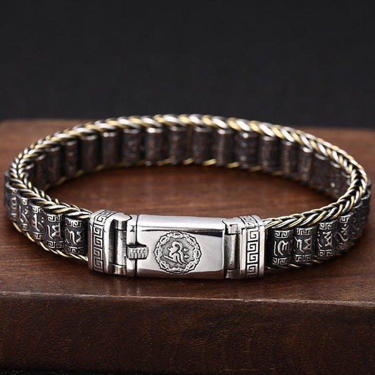 Unisex 925er Silber Drehperlenarmband